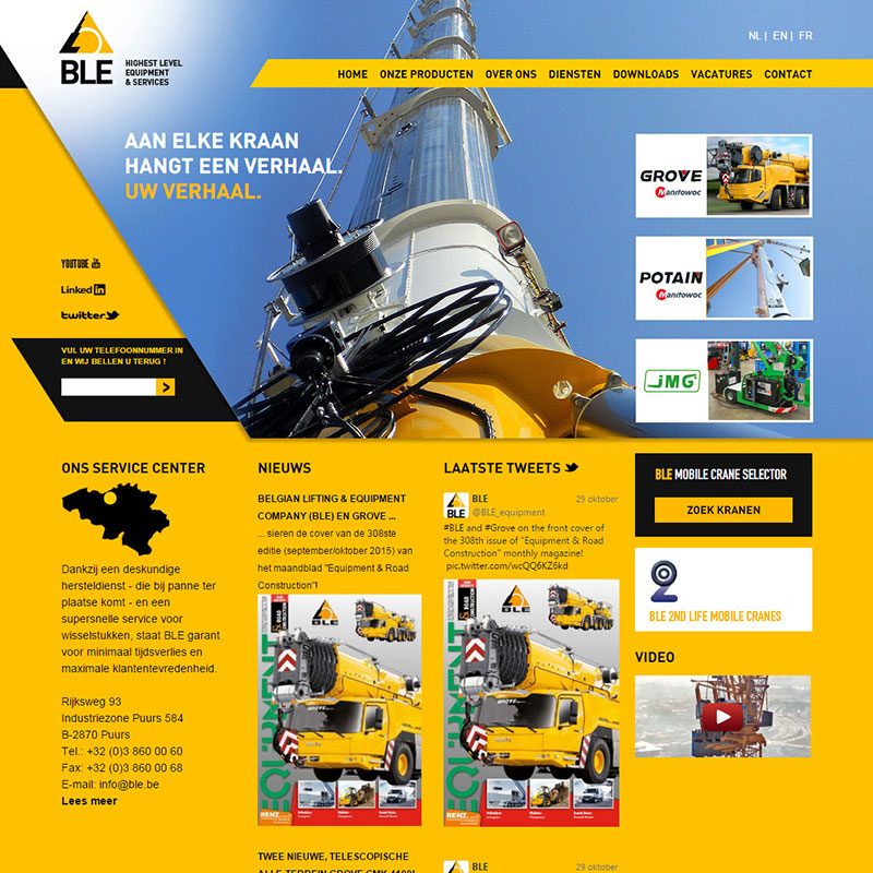 webdesign BLE kranen